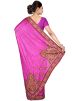 Pink Pure Silk Embroidered Saree