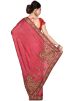 Red Pure Silk Embroidered Saree