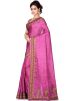 Pink Pure Silk Embroidered Saree