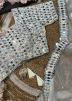 White Mirror Work Saree In Satin