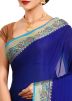 Royal Blue Woven Silk Saree