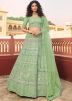 Green Zari Embroidered Lehenga Choli
