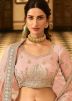 Peach Gota Embroidered Lehenga Choli With Dupatta