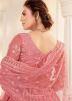 Peach Embroidered Lehenga Choli In Net