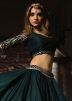 Green Laced Cotton Silk Lehenga Choli
