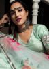 Green Laced Lehenga Choli In Art Silk