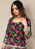 Black Hand Block Printed Kurti Style Lehenga