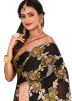 Black And Red Woven Pure Silk Saree