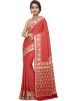 Deep Red Woven Pure Silk Saree