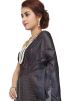 Black Pure Silk Resham Embroidered Saree