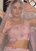 Pink Floral Printed Lehenga Choli In Georgette