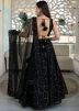 Black Embroidered Organza Lehenga Choli