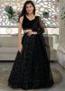 Black Embroidered Organza Indian Readymade Lehenga Choli Online Shopping