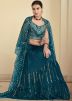 Blue Bridesmaid Applique Lehenga Choli In Crape