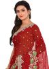 Maroon Georgette Embroidered Bridal Saree