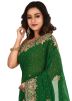 Green Embroidered Georgette Saree With Blouse