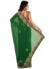 Green Embroidered Georgette Saree With Blouse
