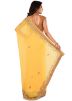 Yellow Georgette Embroidered Saree With Blouse