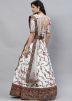White Embroidered Silk Lehenga Choli With Dupatta