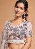 Grey Embroidered Lehenga Choli In Net