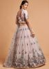 Grey Embroidered Lehenga Choli In Net