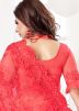 Red Embroidered Saree With Blouse