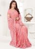 Pink Embroidered Saree With Blouse
