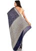 Blue Pure Silk Woven Saree With Blouse