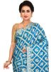 Blue Woven Pure Silk Saree With Blouse