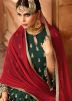 Green Embroidered Pakistani Sharara Suit