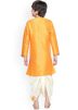 Yellow Dupion Silk Readymade Kids Kurta Dhoti Set