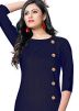 Navy Blue Buttoned Up Readymade Kurta Bottom
