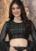 Black Net Embroidered Lehenga Choli & Dupatta