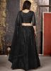 Black Net Embroidered Lehenga Choli & Dupatta