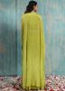 Green Embroidered Lehenga Choli With Cape Style Dupatta