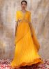Readymade Yellow Leheria Printed Silk Lehenga Choli