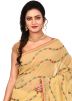 Beige Embroidered Saree With Blouse