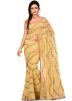 Beige Embroidered Saree With Blouse