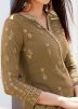 Brown Georgette Embroidered Gharara Suit