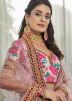 Pink Digital Floral Print Lehenga Choli With Net Dupatta
