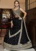 Black Sequinned Net Readymade Party Wear Lehenga Choli Online Shopping with Dupatta