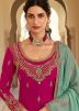 Pink Kurti Style Lehenga In Resham Embroidery