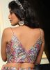 Multicolored Satin Lehenga Choli In Digital Print