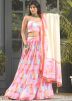 Multicolored Lehenga Choli In Digital Print