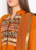 Readymade Orange Asymmetric Printed Palazzo Suit