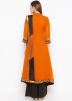 Readymade Orange Asymmetric Printed Palazzo Suit