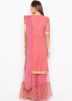 Readymade Light Pink Embroidered Gharara Suit
