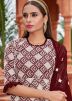 Maroon Kurti Style Lehenga Choli In Georgette