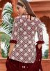 Maroon Kurti Style Lehenga Choli In Georgette