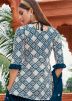 Blue Sequins Embellished Kurti Style Lehenga